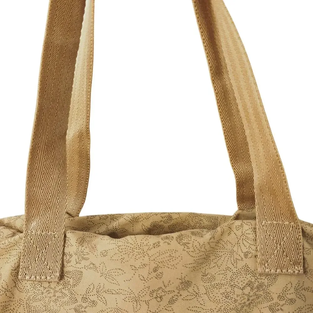 2 Pc LANCEL Laptop Bag Weekend Travel Nylon w Insert Organizer Tan Luxury Brand